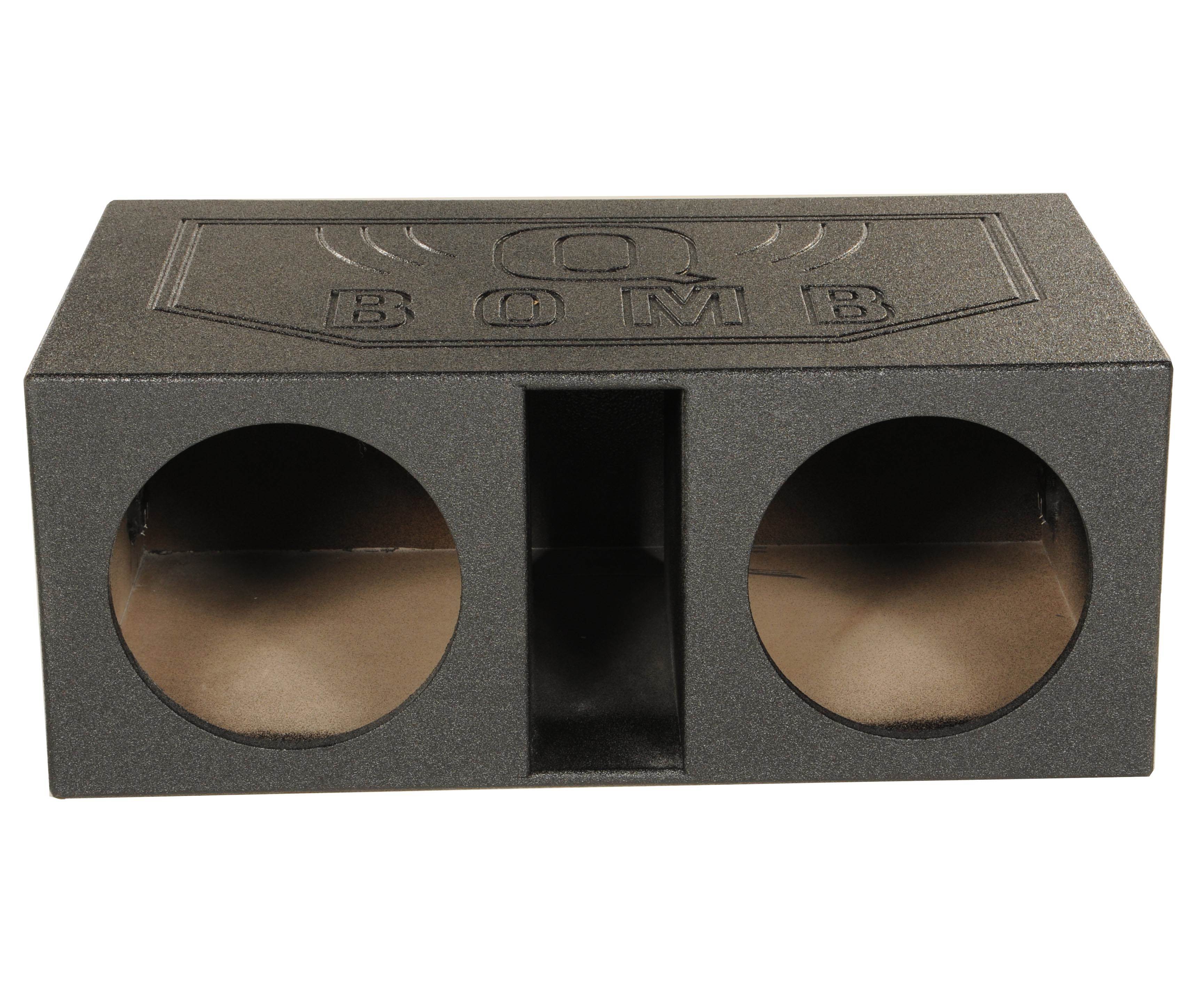 Q-POWER QBOMB12VL 12" Dual Vented Ported Car Subwoofer Sub Box Enclosure (Used) - VMInnovations