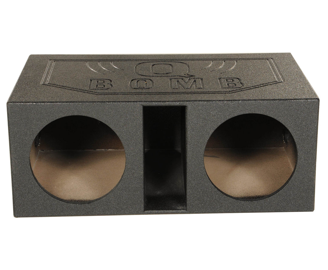 Q-POWER QBOMB12VL 12" Dual Vented Ported Car Subwoofer Box (Open Box) (2 Pack)