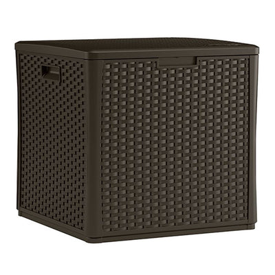 Suncast 60 Gallon Outdoor Storage Deck Box & 33 Gallon Trash Hideaway, Java - VMInnovations
