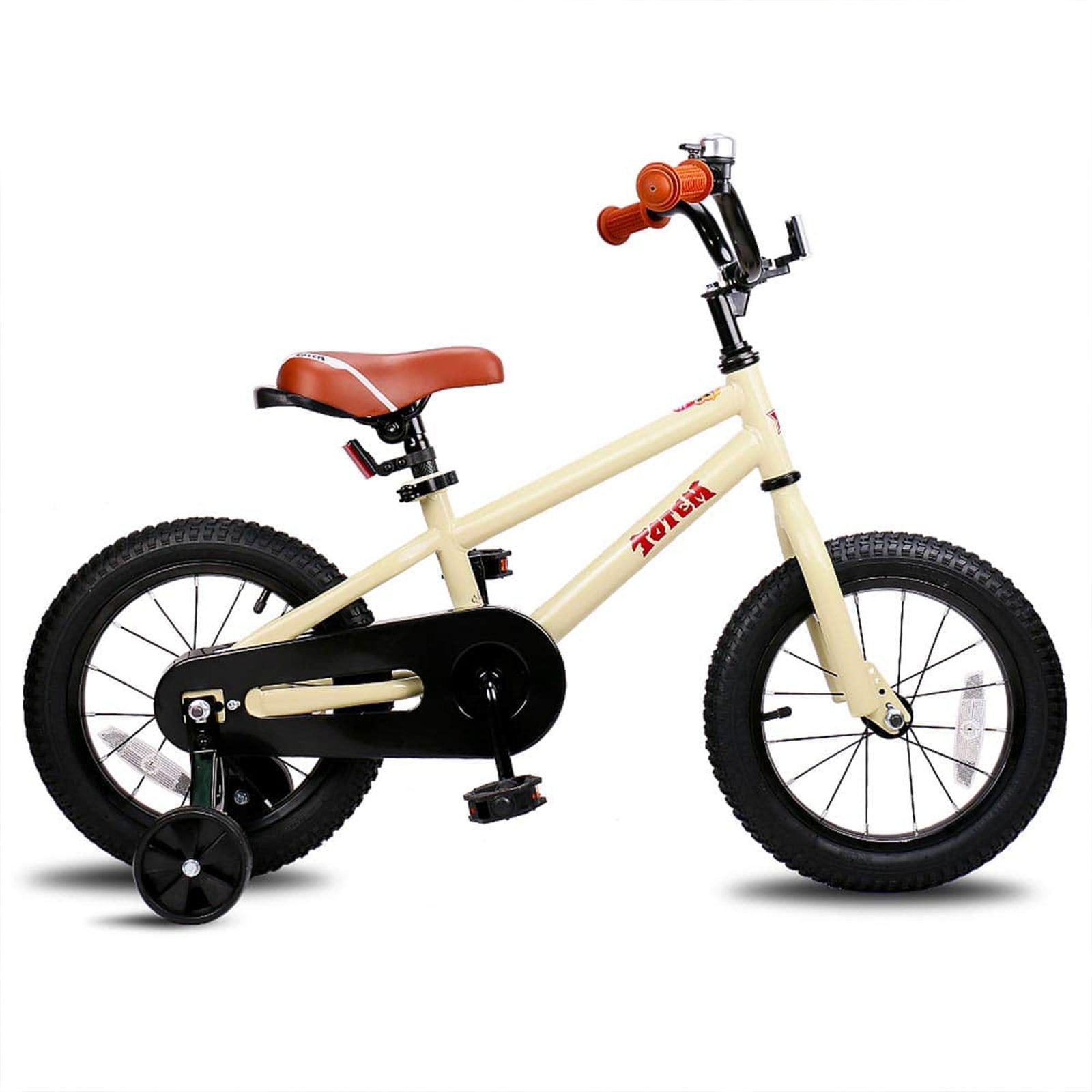 JOYSTAR Totem Kids Bike for Boys Ages 2-4 w/Training Wheels, 12",Ivory(Open Box) - VMInnovations