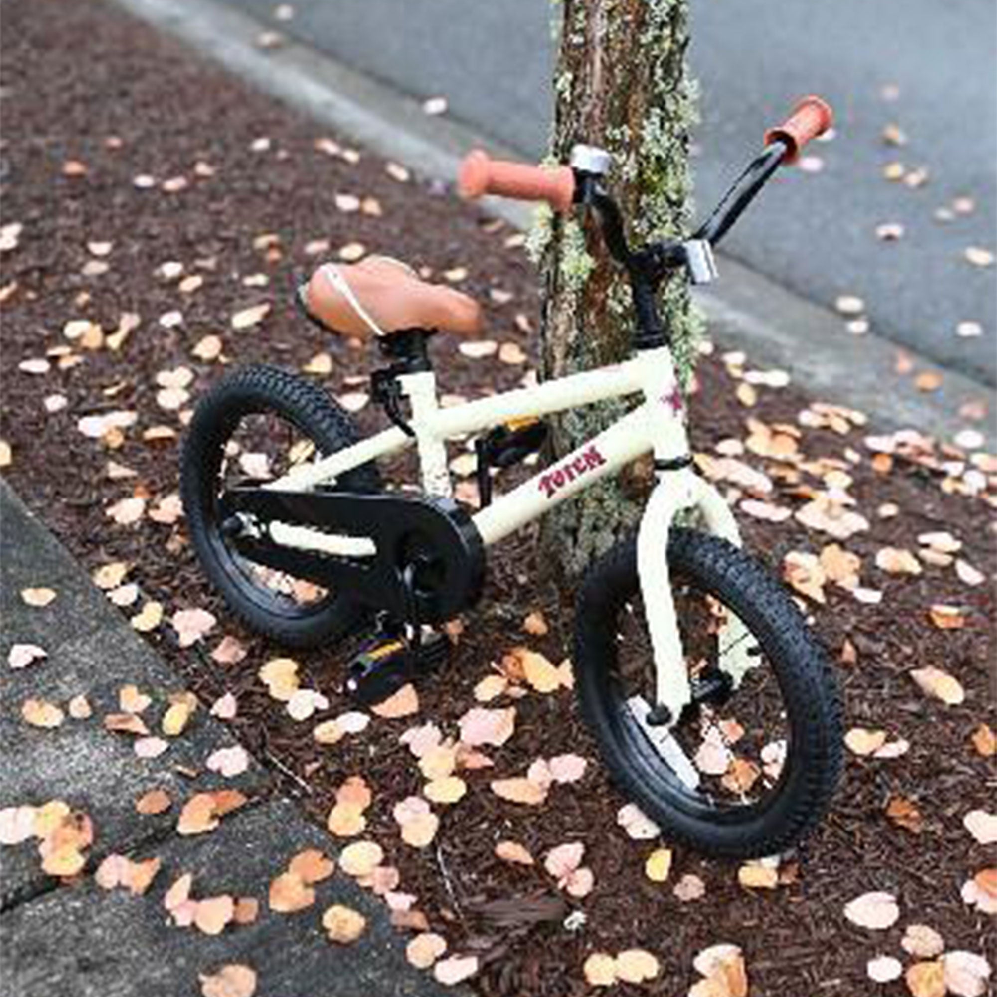 JOYSTAR Totem Kids Bike for Boys Ages 2-4 w/Training Wheels, 12",Ivory(Open Box) - VMInnovations