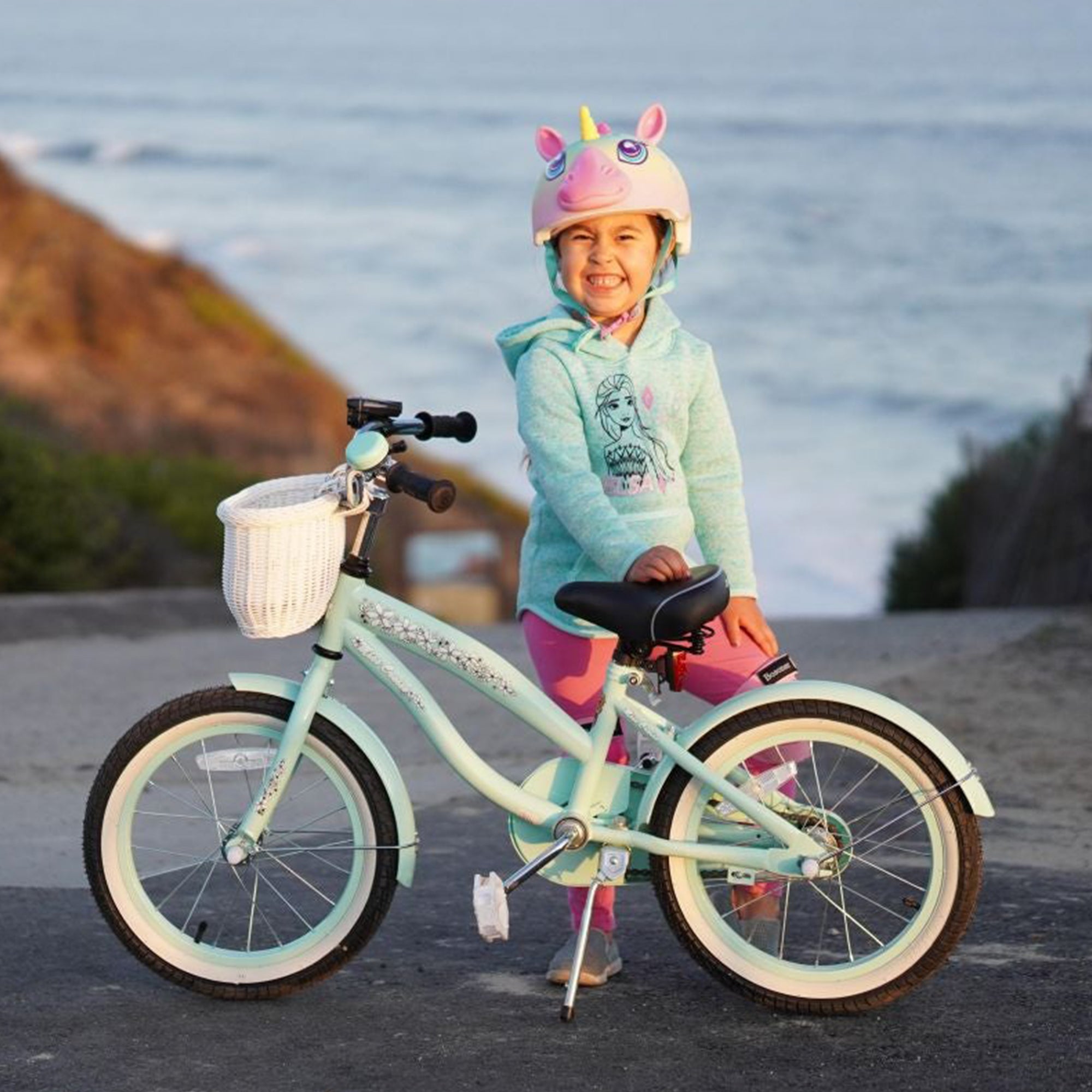 Joystar Miss Cruiser Kids Toddler Bike w/Training Wheels, Ages 2-4, Mint Green