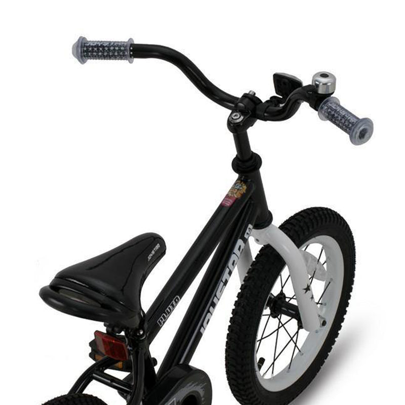 Joystar Pluto 18 Inch Ages 5 to 9 Kids Boys BMX Bike with Training Wheels, Black