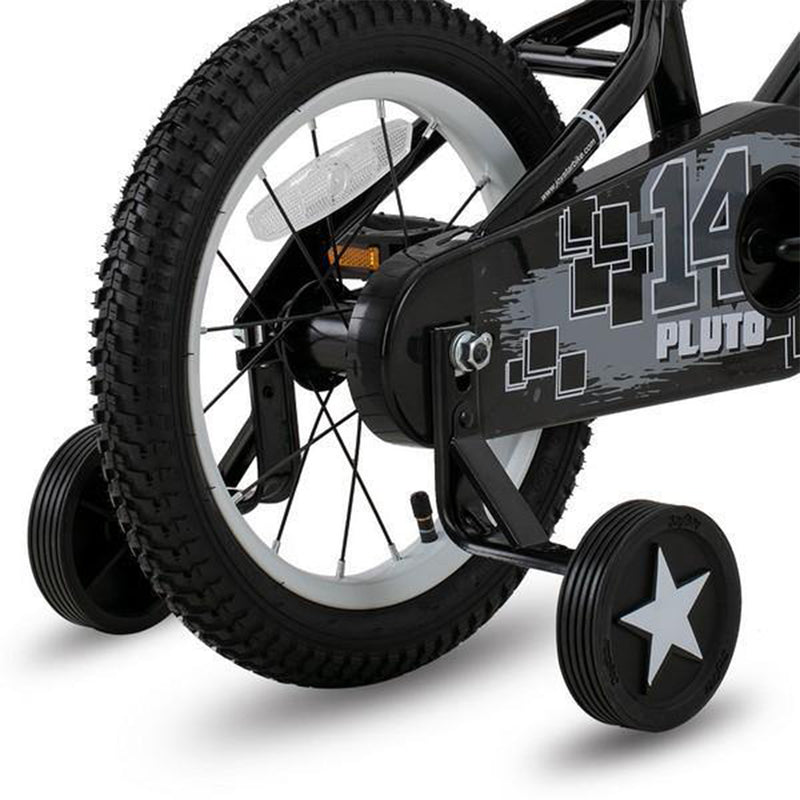 Joystar Pluto 18 Inch Ages 5 to 9 Kids Boys BMX Bike with Training Wheels, Black