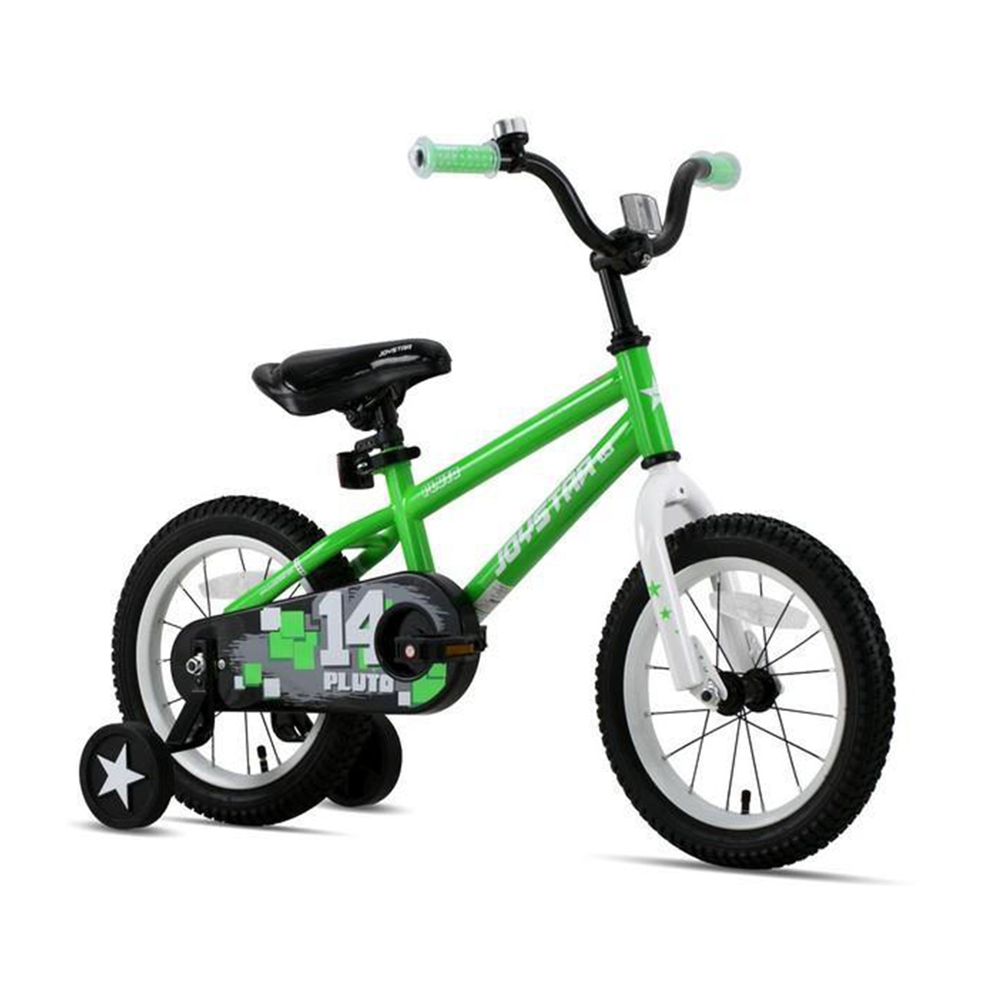 Joystar Pluto 16 Inch Ages 4 to 7 Kids Boys BMX Bike with Training Wheels, Green