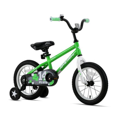 Joystar Pluto 16 Inch Ages 4 to 7 Kids Boys BMX Bike with Training Wheels, Green
