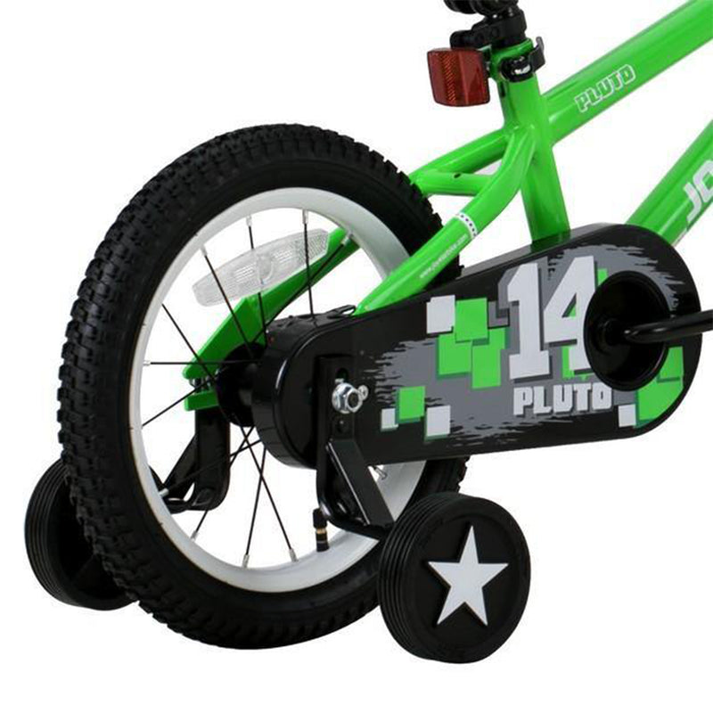 Joystar Pluto 18In Kids Boys BMX Bike with Training Wheels, Green (Open Box)