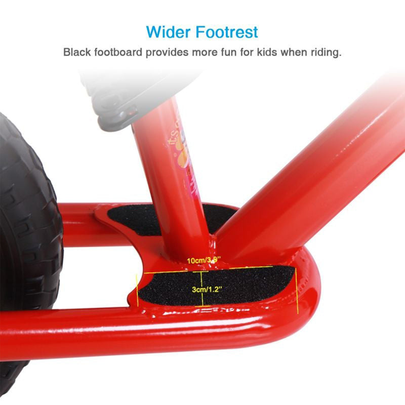 Joystar Roadster No Pedal 14" Kids Toddler Training Balance Bike Age 2 to 5, Red