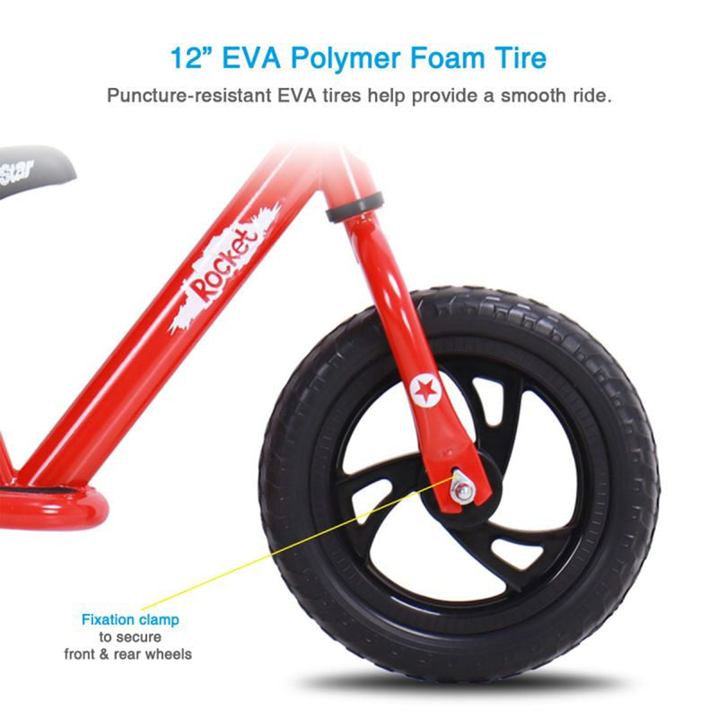 Joystar Roadster No Pedal 14" Kids Toddler Training Balance Bike Age 2 to 5, Red
