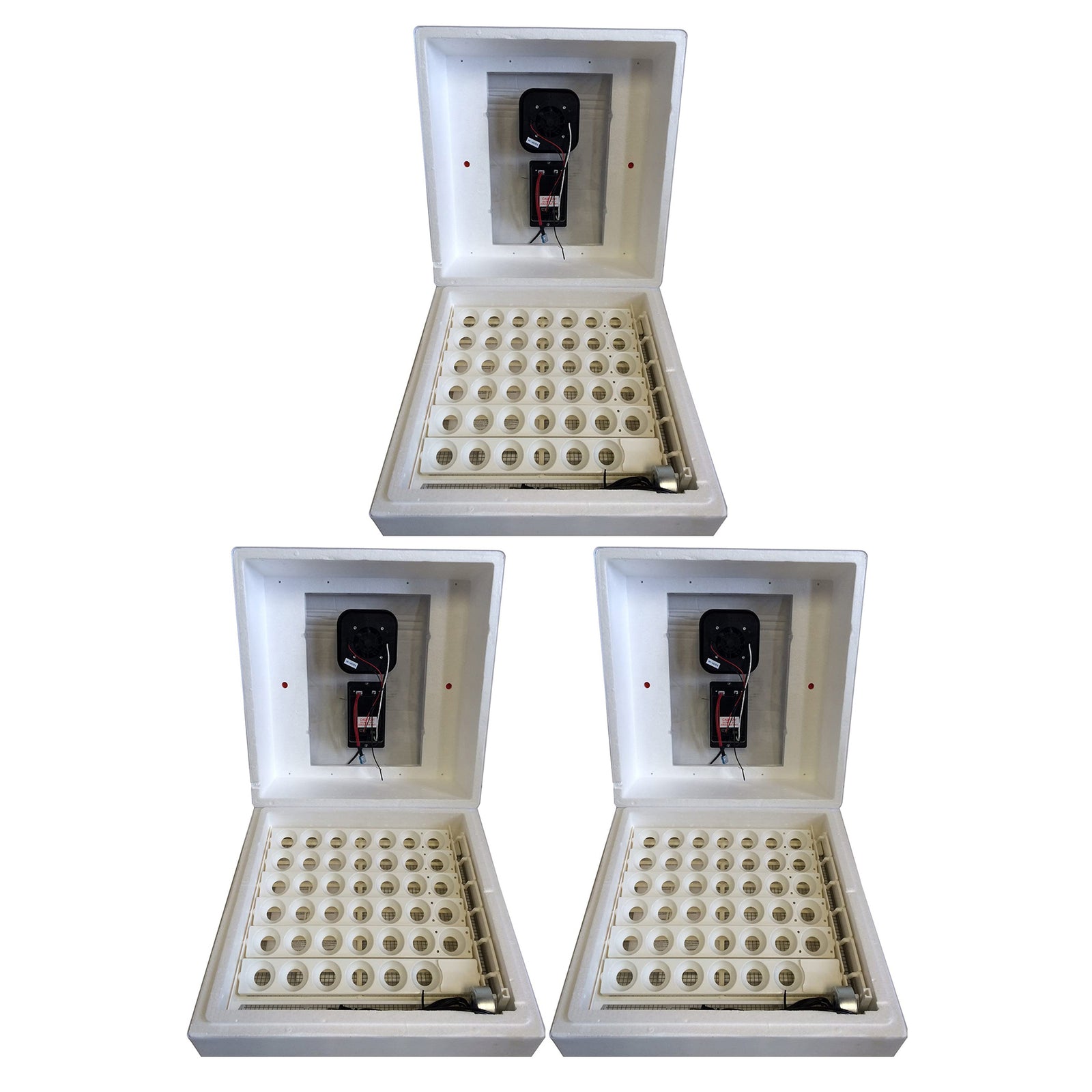 Farm Innovators 2450 Circulated Air Incubator w/ Auto Egg Turner, White (3 Pack) - VMInnovations