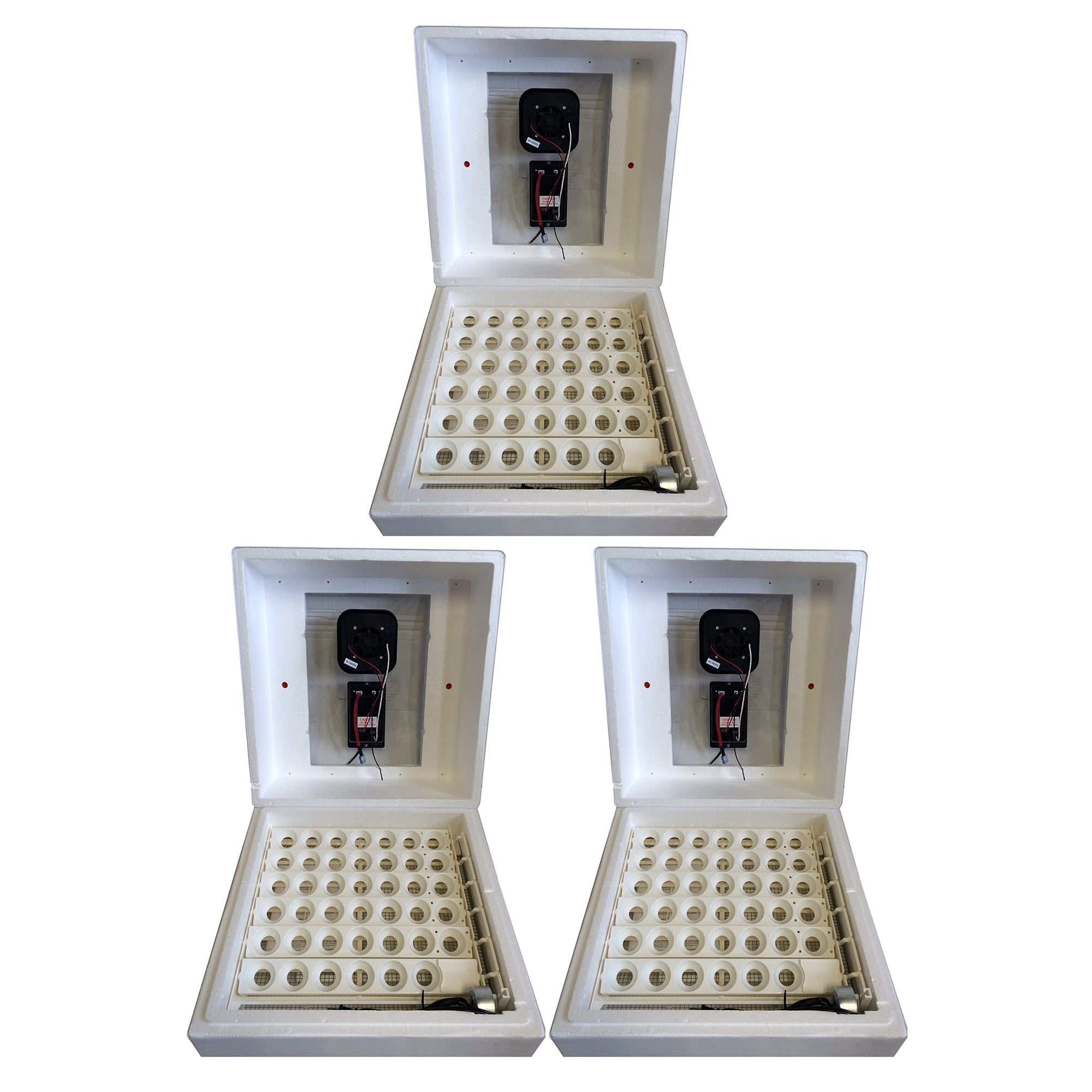 Farm Innovators 2450 Circulated Air Incubator w/ Auto Egg Turner, White (3 Pack) - VMInnovations