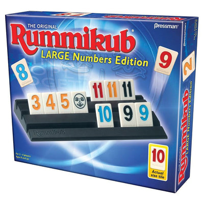 Pressman Rummikub 5" Original Rummy Tile Game, Large Numbers Edition (Open Box)