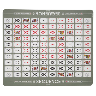 JAX Giant Sequence Jumbo Tube Edition with Deluxe Playing Mat, Cards, and Chips
