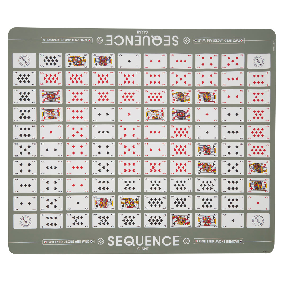 JAX Giant Sequence Jumbo Tube Edition with Deluxe Playing Mat, Cards, and Chips