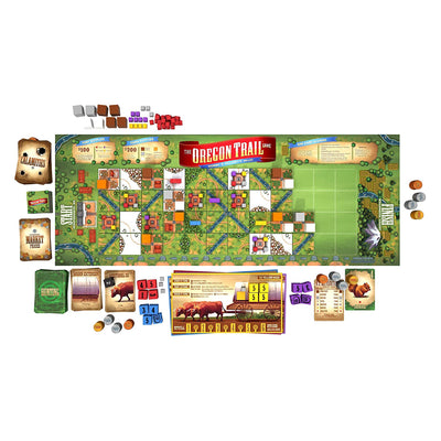 Pressman Oregon Trail Journey to Willamette Valley w/ Mexican Train Dominoes Set