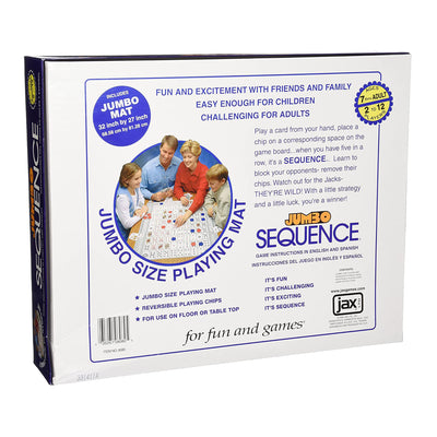 JAX Sequence Jumbo Edition with Pressman Rummikub Large Numbers Edition, Blue