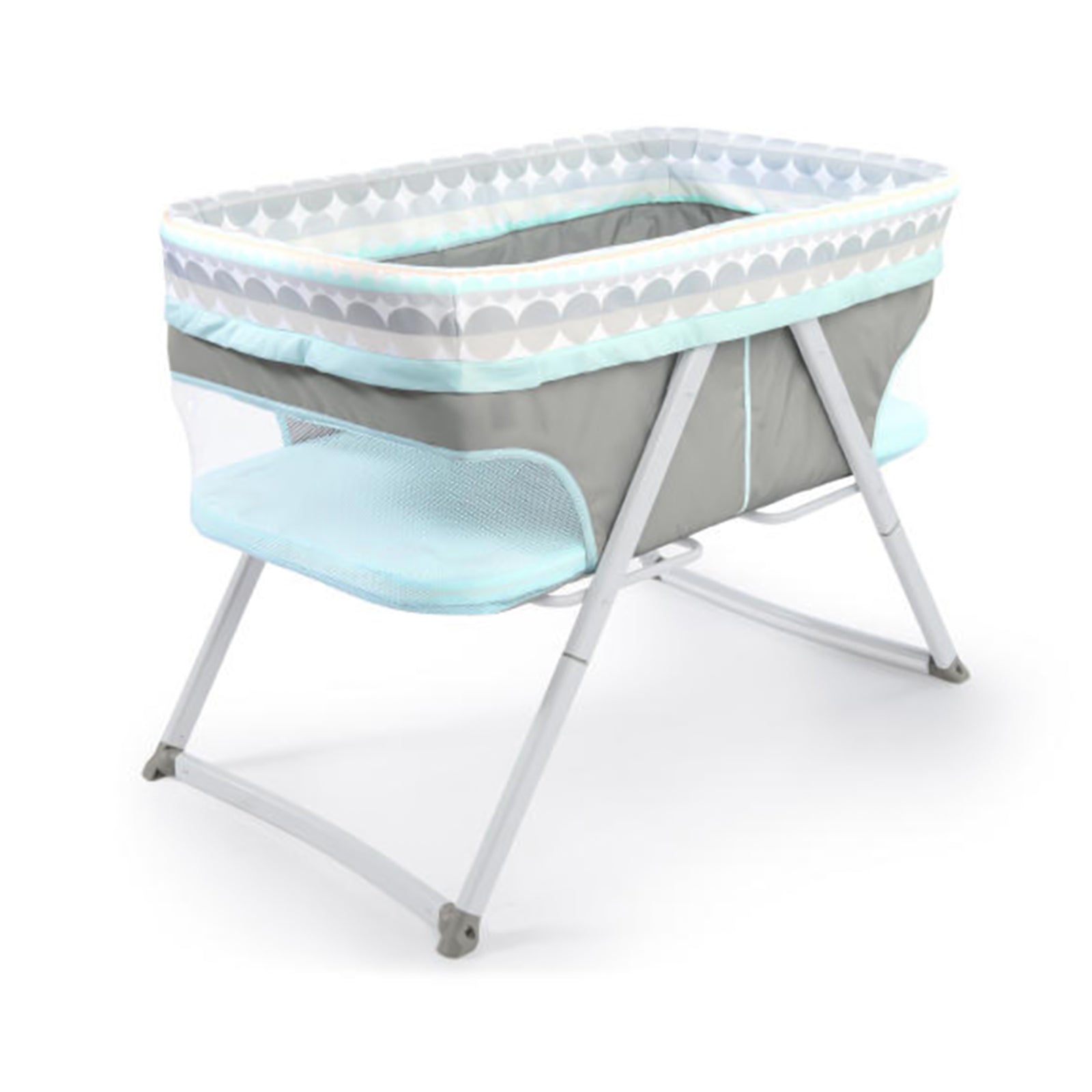 Ingenuity FoldAway Travel Rocking Baby Sleeper Bassinet w/ Mesh Sides (Open Box) - VMInnovations