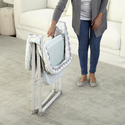 Ingenuity FoldAway Travel Rocking Baby Sleeper Bassinet w/ Mesh Sides (Open Box) - VMInnovations