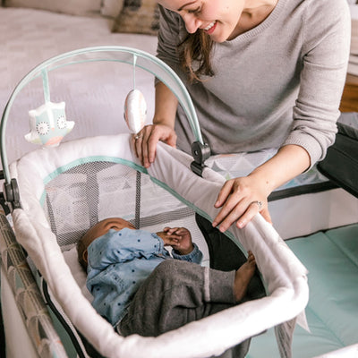 Ingenuity Smart and Simple 3 Piece Portable Playard with Storage Pockets, Bryant - VMInnovations