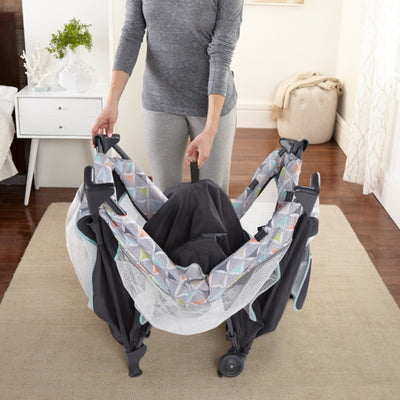 Ingenuity Smart and Simple 3 Piece Portable Playard with Storage Pockets, Bryant - VMInnovations