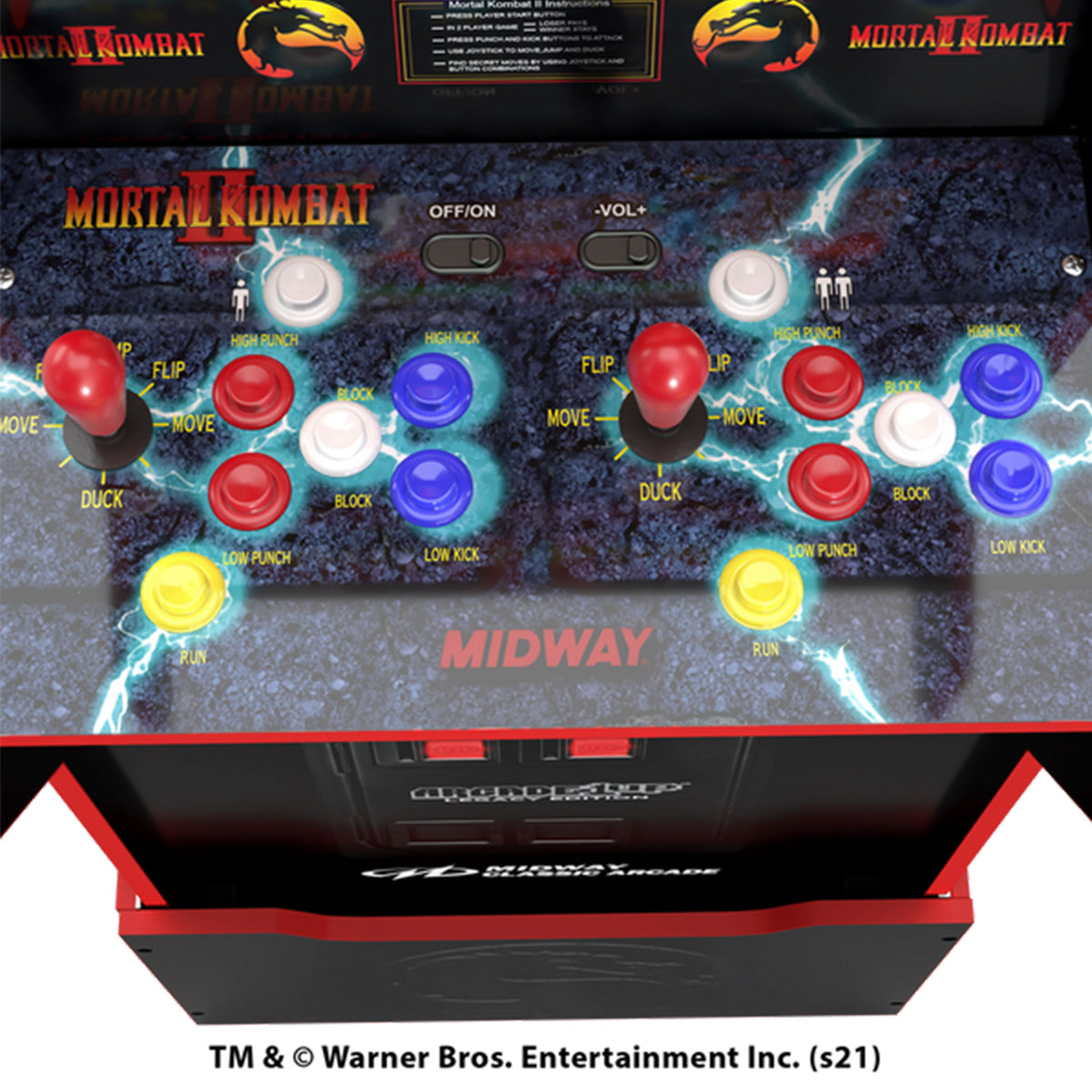 Arcade1Up Midway Legacy Mortal Kombat Arcade Cabinet & Adjustable Padded Stool