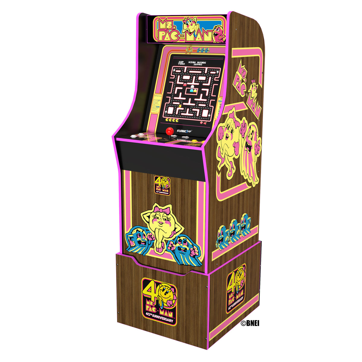 Arcade1Up Ms. Pac Man 40th Anniversary Classic 10 In 1 Arcade Machine(For Parts)