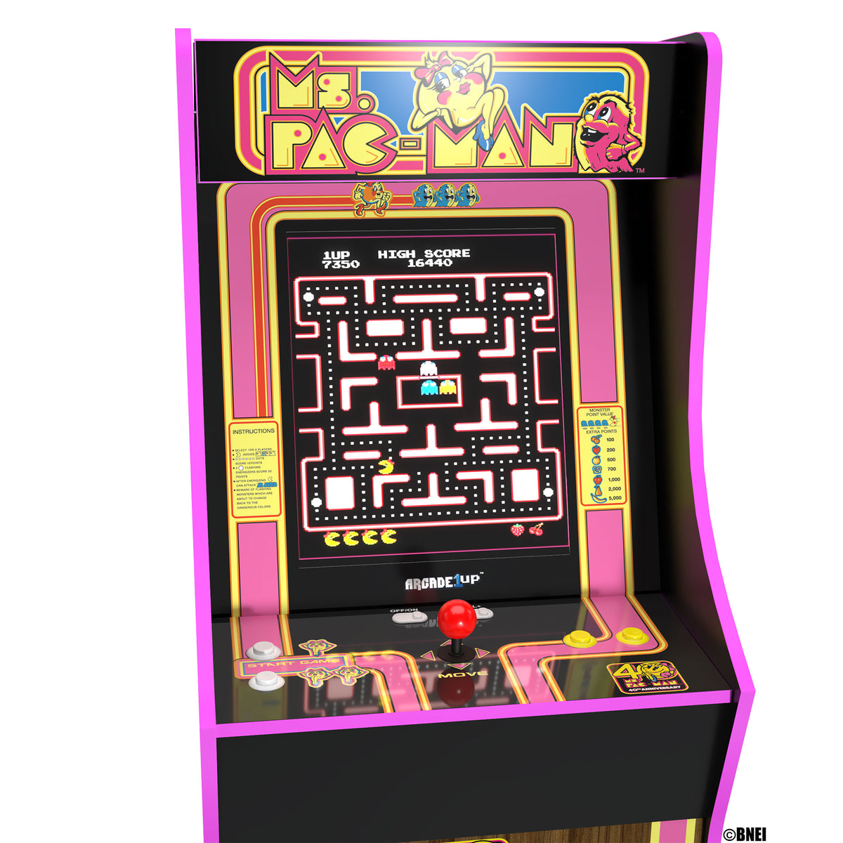 Arcade1Up Ms. Pac Man 40th Anniversary Classic 10 In 1 Arcade Machine(For Parts)