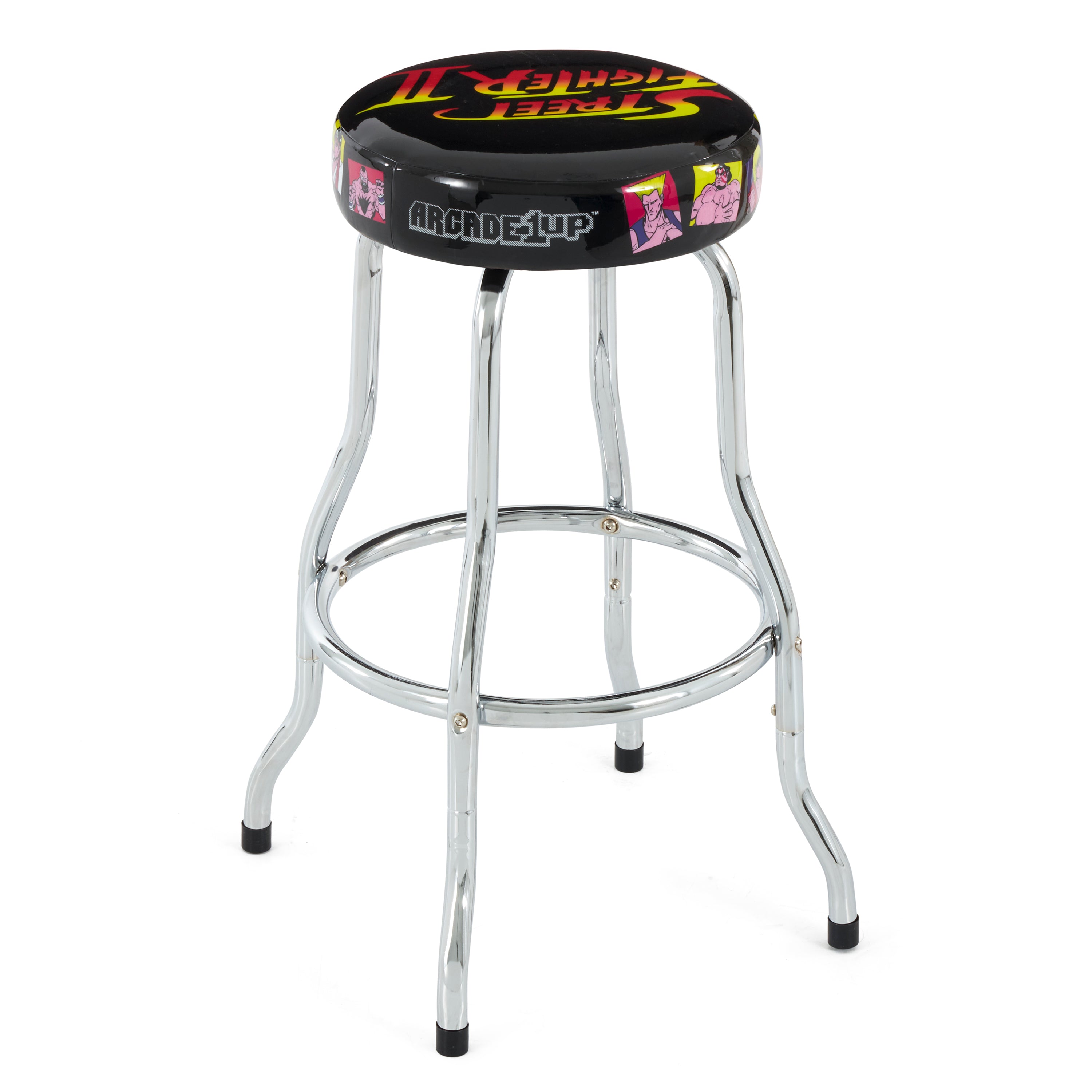 Arcade1Up Street Fighter II Champion Edition Arcade Game & Padded Stool, 2 Pack