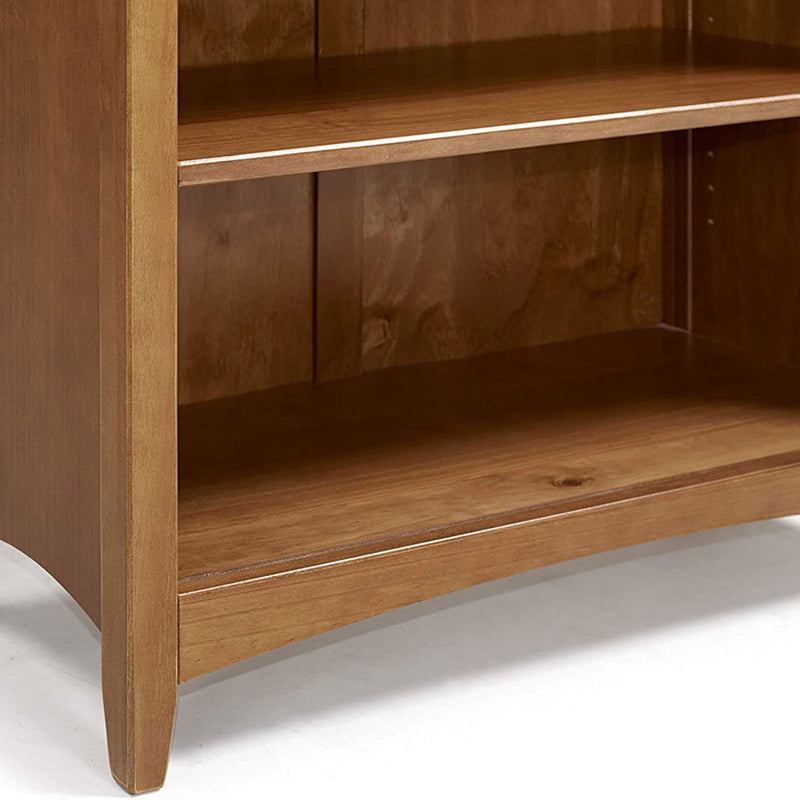 Camaflexi 6 Tier Shaker Style Bookshelf Wood Bookcase Shelf, Brown Cherry Finish