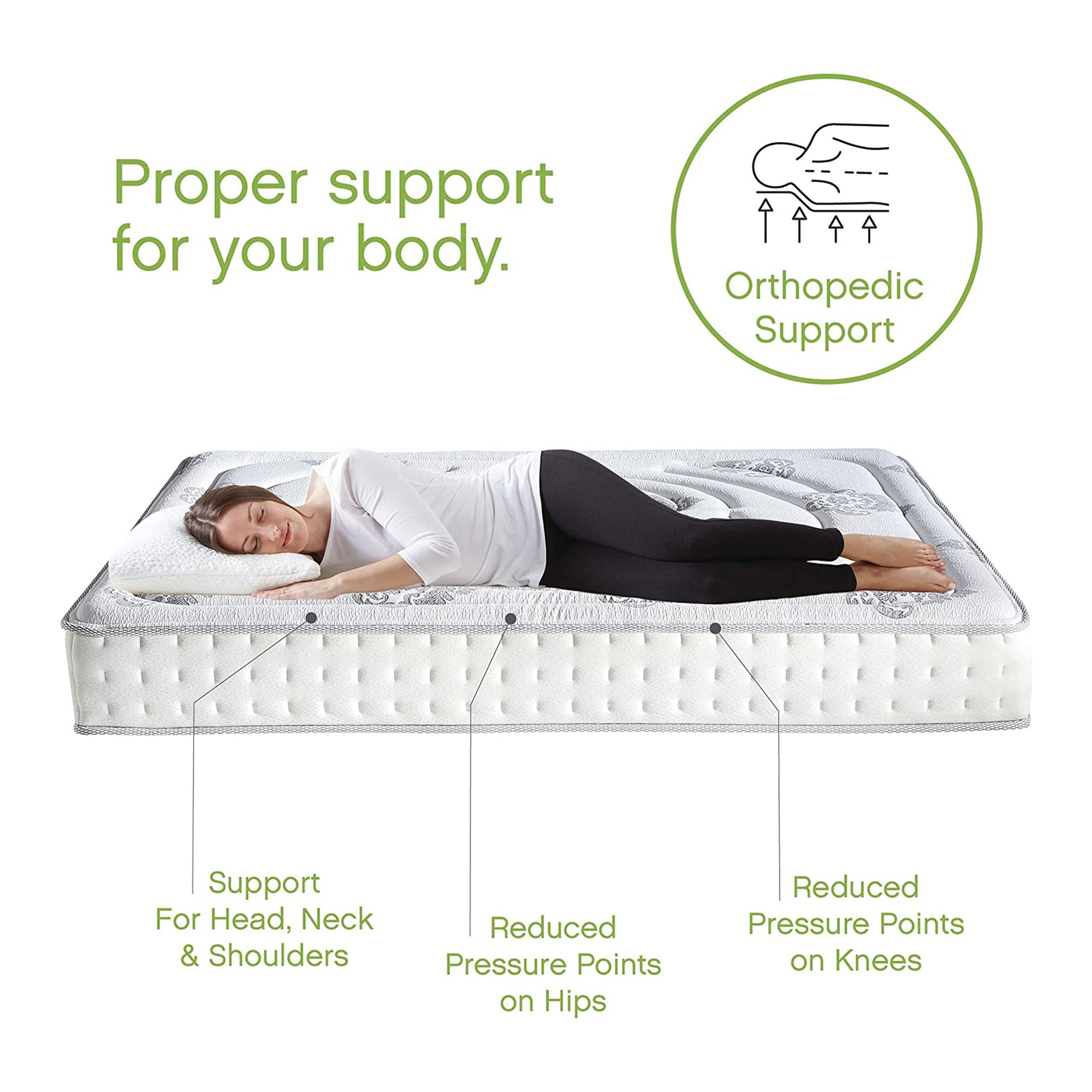Classic Brands Decker Memory Foam & Innerspring Hybrid 10 Inch Mattress, Queen