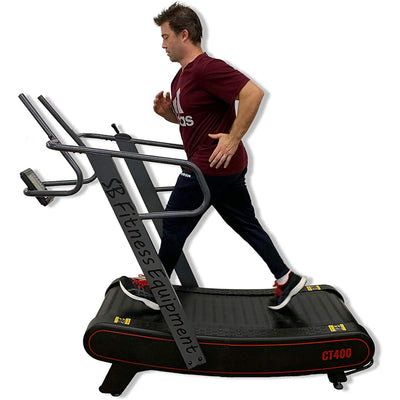 SB Fitness Equipment CT400 Self Generated Curved Commercial Treadmill w/ Display - VMInnovations