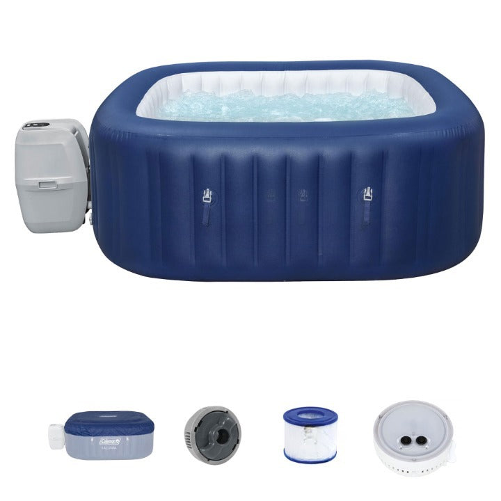 Coleman SaluSpa Inflatable Hot Tub Spa with PureSpa Multi-Colored LED Light