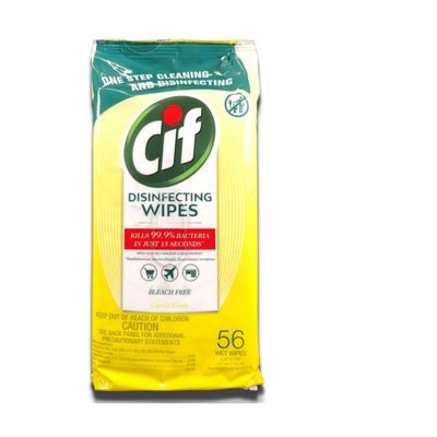 Fine Life Products Cif Multi Surface Disinfecting Citrus Wipes, 56 Ct (14 Pack)