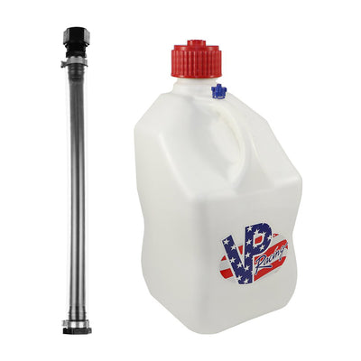 VP Racing Fuels 5 Gallon Utility Jug, Patriotic + 14In Motorsport Container Hose