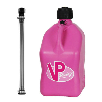 VP Racing Fuels 5 Gallon Utility Jug Can, Pink + 14In Motorsport Container Hose