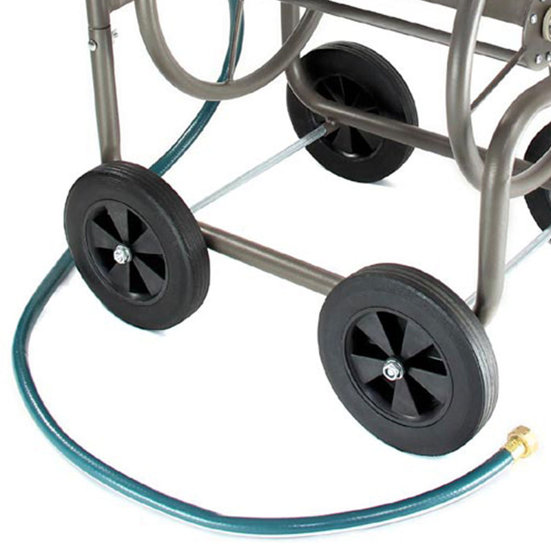 Liberty Garden 890 4 Wheel 200 Foot Steel Frame Water Hose Reel Cart (Open Box)