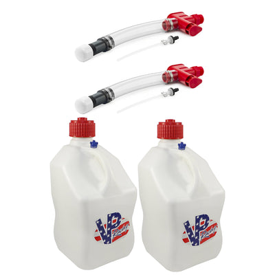 VP Racing Fuels 5 Gal Control Hose (2 Pack) w/ 5 Gal Utility Jug, White (2 Pack)
