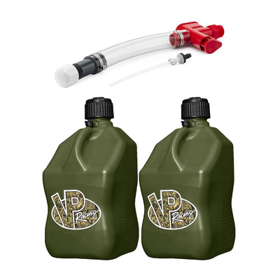 VP Racing Fuels No Spill Fluid Control System w/ 5gal Utility Jug, Camo (2-Pack)
