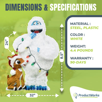 ProductWorks 32" Rudolph & Bumble Indoor/Outdoor Festive Decoration (For Parts) - VMInnovations