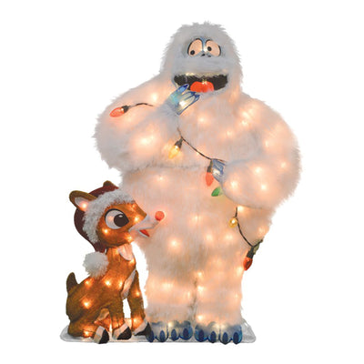 ProductWorks 32" Rudolph & Bumble Indoor/Outdoor Festive Decoration(Used)