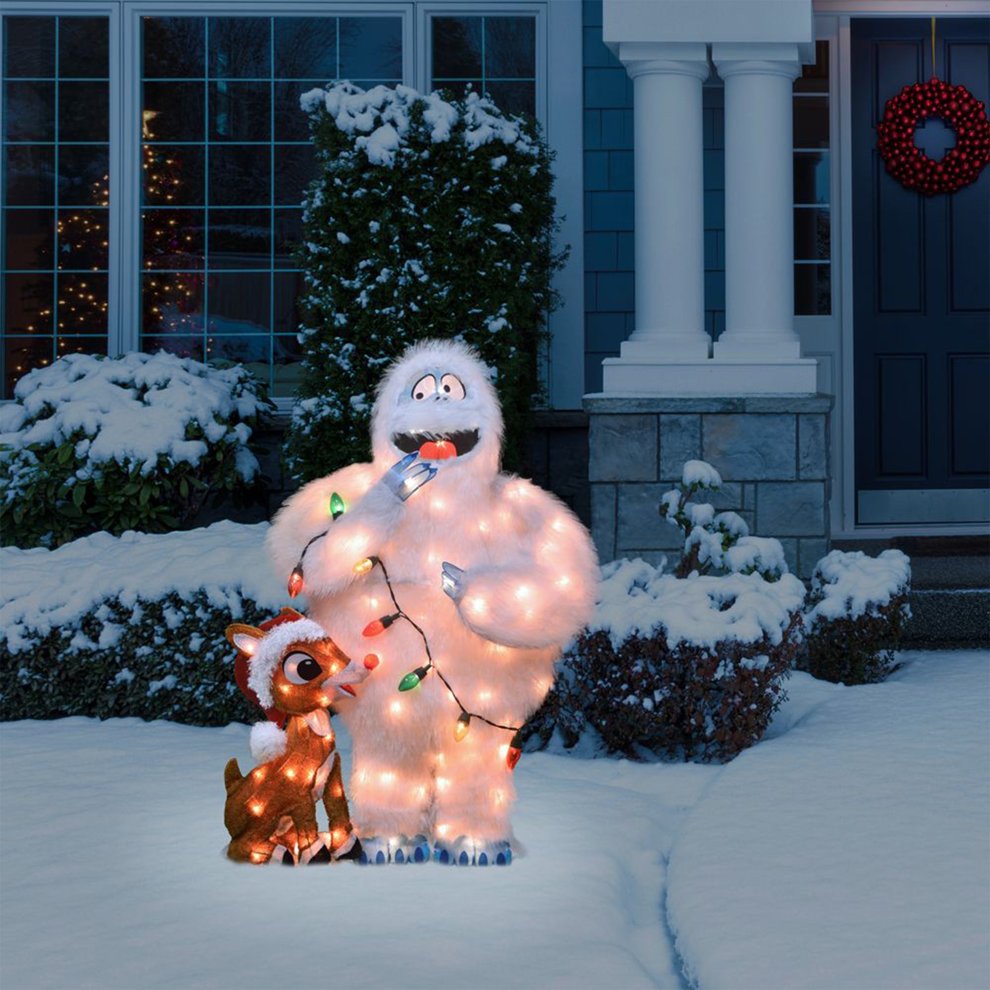 ProductWorks 32" Rudolph & Bumble Indoor/Outdoor Festive Decoration (For Parts) - VMInnovations