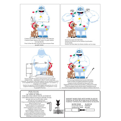 ProductWorks 32" Rudolph & Bumble Indoor/Outdoor Festive Decoration (For Parts) - VMInnovations