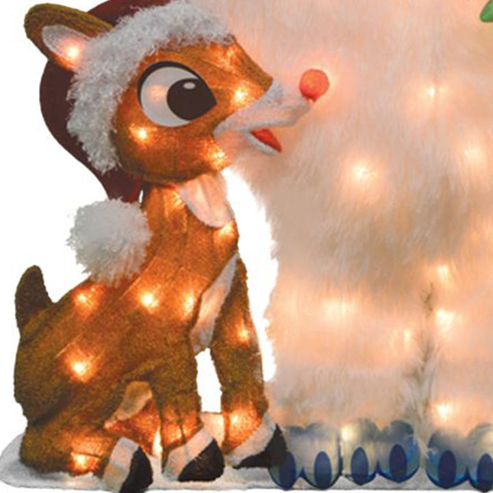 ProductWorks 32 In Rudolph and Bumble Holiday Festive Decoration (Open Box)