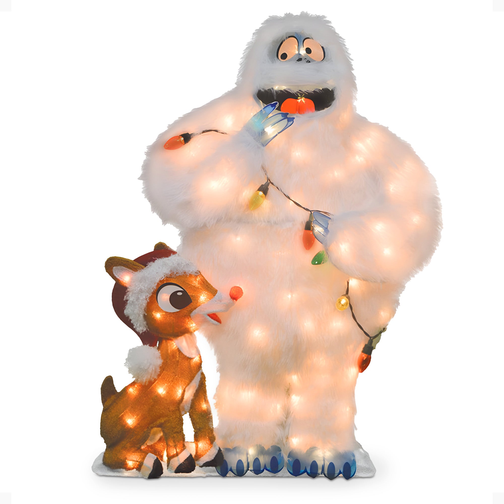 ProductWorks 32 In Rudolph & Bumble Holiday Festive Decoration (Open Box)