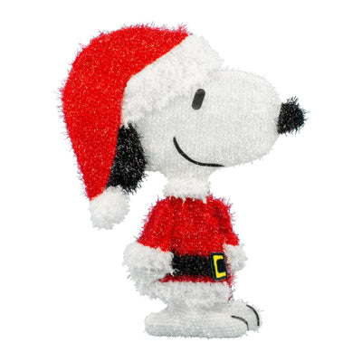 ProductWorks Peanuts 18 Inch Snoopy Santa Pre-Lit Christmas Yard Decoration