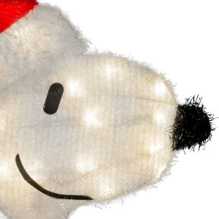 ProductWorks 18 Inch Pre-Lit LED Snoopy Santa Holiday Decoration (Open Box) - VMInnovations