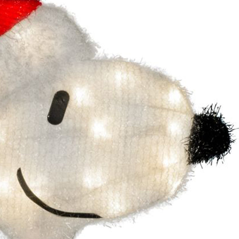 ProductWorks 18 Inch Pre-Lit LED Snoopy Santa Holiday Decoration (Open Box)