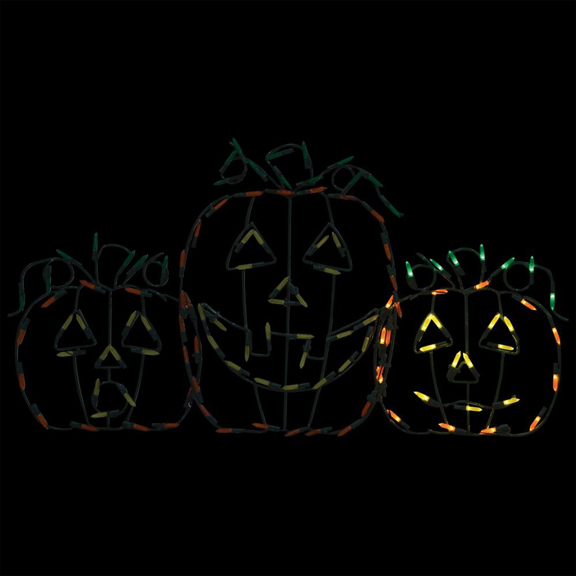 ProductWorks Pro Line LED Jack-O-Lanterns Halloween Yard Decoration (2 Pack) - VMInnovations
