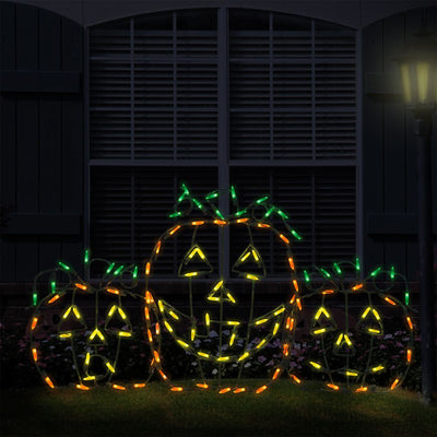 ProductWorks Pro Line Holiday Display Set w/ Waving Santa & Jack-O-Lanterns - VMInnovations