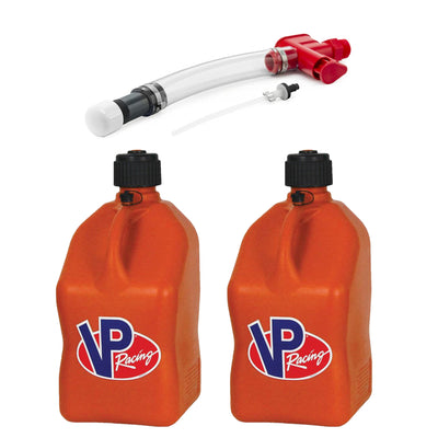 VP Racing Fuels Hose Control System with 5 Gal Racing Container, Orange (2-Pack)